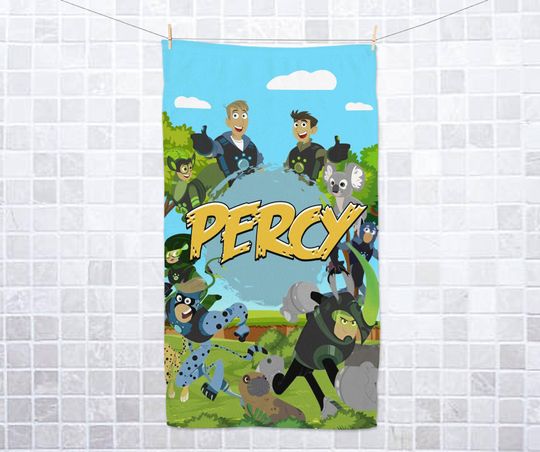Discover Personalized Wild Kratts Theme Hand Towel, Bath Towel For Kids, Custom Gift for Kids, Cartoon Towel, Unique Birthday Gift JCNP45