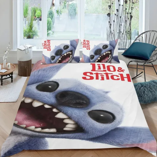 Discover Lilo & Stitch 3-Piece Bedding Set Duvet Cover All Season for Kids