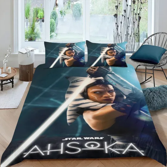 Discover Ahsoka 3-Piece Bedding Set with Duvet Cover for Kids All Season Lightweight and Soft