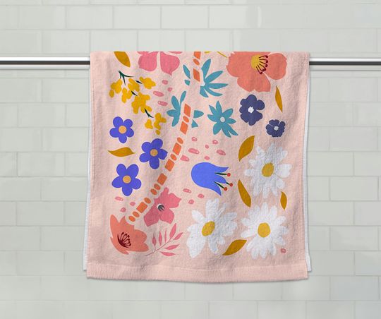Pretty Spring Flower Subtle Fck Trump Towel, Bathroom Guest Hand Towel