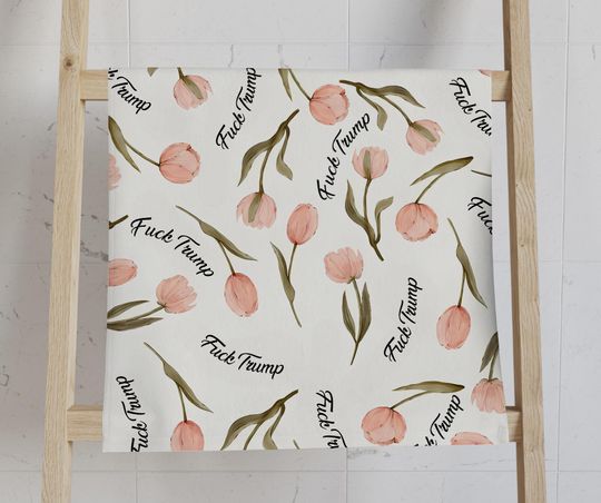 Discover Subtle Anti Trump Tulip Hand Towel, Anti Trump Tea Towel, Political Home Decor, FDT 4687, Democrat Gift, Home Accessory Humor C1GK03