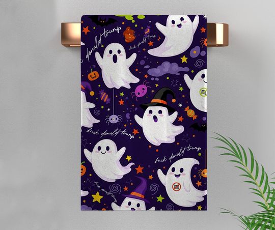 Slightly Subtle Skeleton Hand Towel, Halloween Spooky Trump Fun Decor