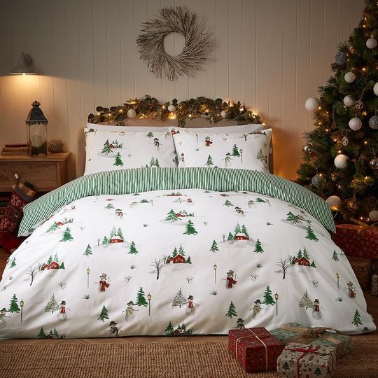Vantona Essentials Snowmen Duvet Cover Set - Multi