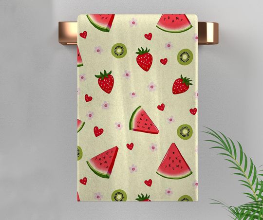 Subtle F*ck Trump Watermelon Hand Towel