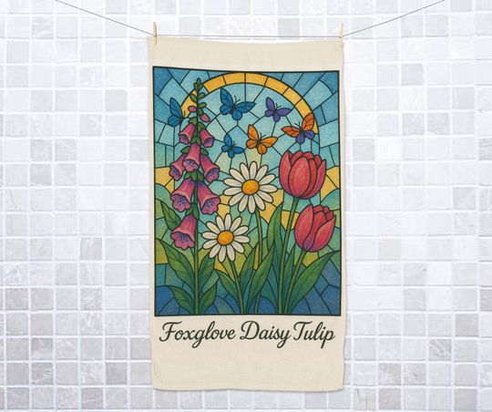 Discover Subtle Feminist Floral Hand Towel, Anti Fascism Political Towel, Daisy Foxglove Tulip, Democrat Decor, Garden Protest Kitchen Gift NGRY17
