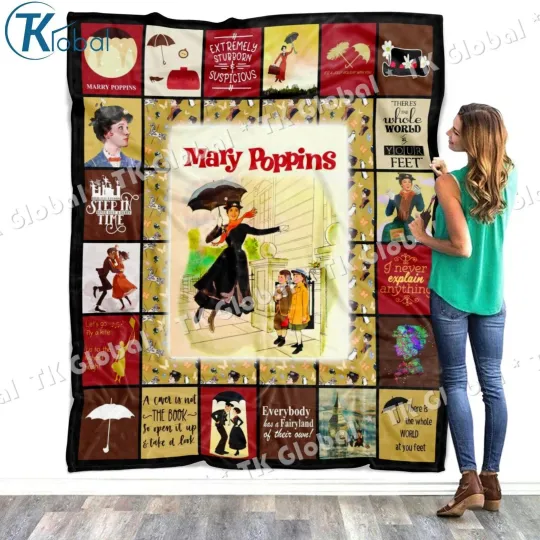 Mary Poppins Blanket, Mary Poppins Classic Movies Fleece
