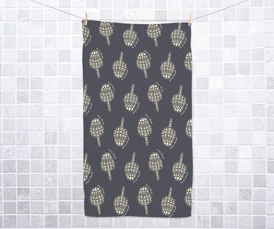 Discover Funny Subtle Halloween Skeleton Hand Towel, FDT Trump Sucks Towel, Funny Political Decorative Bathroom Decor, Liberal Host Gift JCQE08
