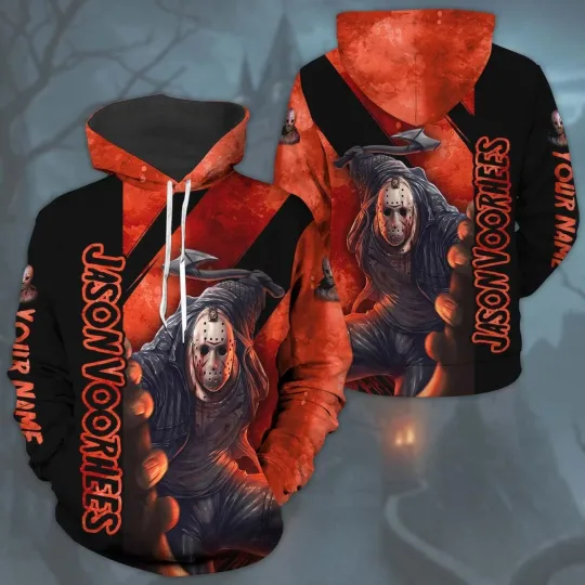 Horror Friday 13th Hoodie, Halloween Gift, 3D Printed Hoodie