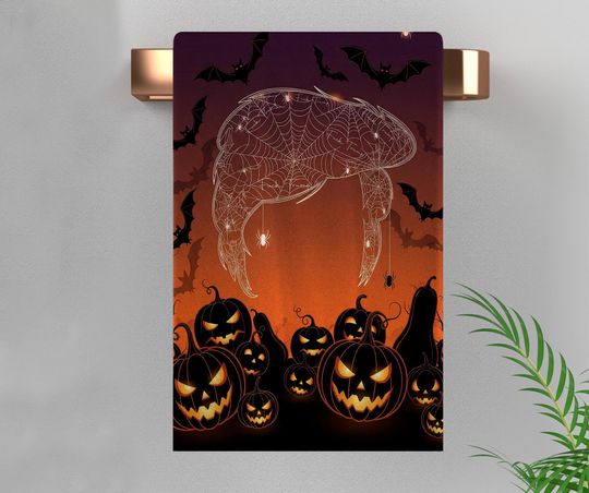 Discover Slightly Subtle Skeleton Hand Towel, Halloween Spooky Trump Fun Decor for Kitchen or Bathroom, Perfect Parties, Trick or Treat,  BZI204