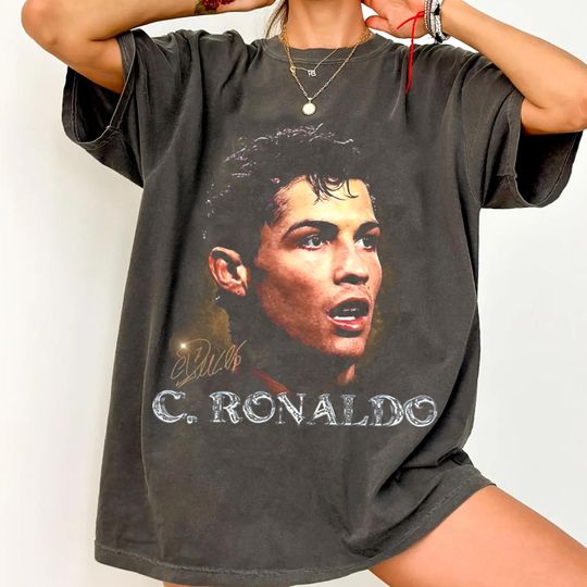 Discover Comfort Colors Cristiano Ronaldo Shirt - Custom Vintage Design High Quality Design Portugal Soccer Football