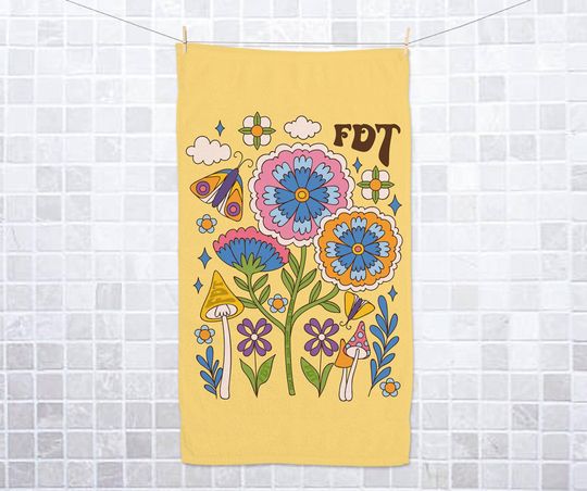 Discover Political Hand Towel for Democrats, FDT Subtle Design, Sarcastic Kitchen Towel, Funny Liberal Decor, Anti-Fascist Humor Accent JCNP10
