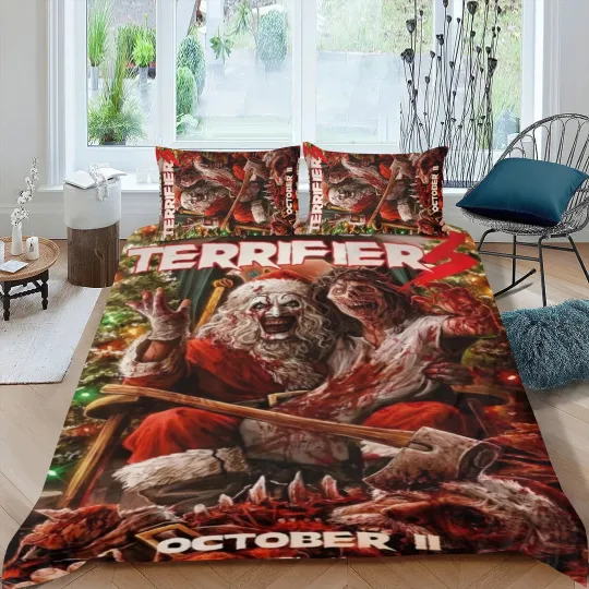 Discover 3-Piece Bedding Set for Kids, All-Season Duvet Cover Set for Terrifier 3 Soft