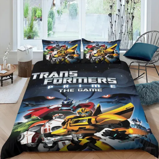 Transformers Prime Bedding Set 3-Piece Duvet Cover for Kids All Season