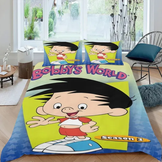 Discover Bobby's World 3-Piece Kids Duvet Cover Bedding Set All Season Lightweight