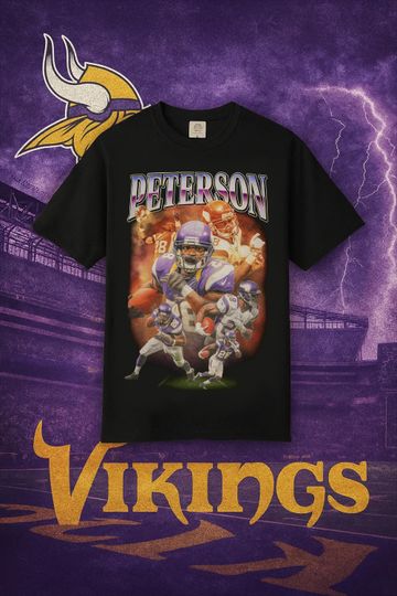 Adrian Peterson Bootleg Shirt | Vintage Vikings football Graphic Tee