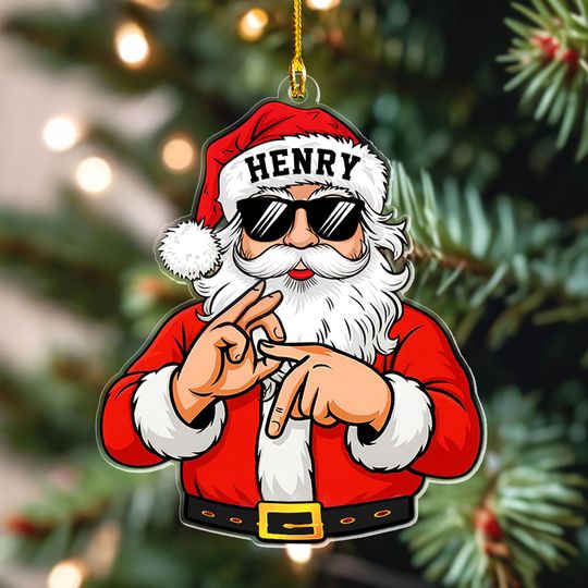 Discover 6 7 Meme Trend Ornament, Santa Claus 6 7 Ornament, Teen Boy Gift, Gen Alpha Gift, Gen Z Ornaments, 6 7 Xmas Ornament, Viral 6 7 Keepsake