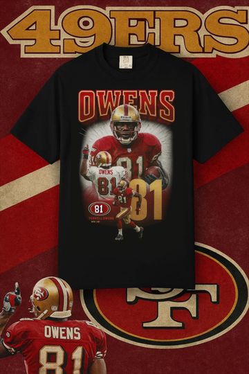 Discover Retro Terrell Owens T-Shirt Vintage Bootleg Style San Francisco Football Tee