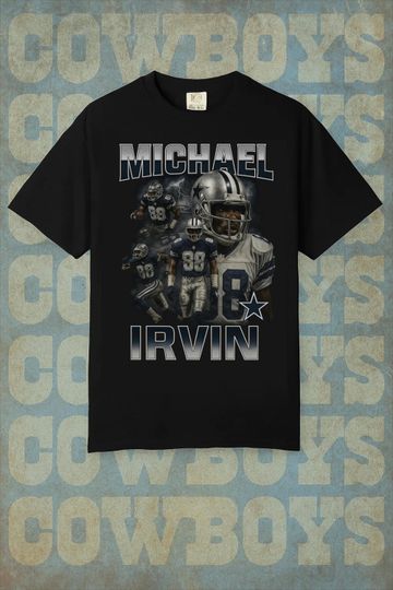 Retro Michael Irvin T-Shirt Vintage Bootleg Style Dallas Football Tee