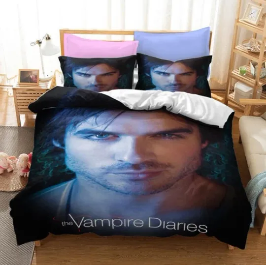 Discover Vampire Diaries 3-Piece Quilt Duvet Cover Bedding Set