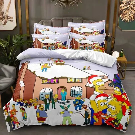 Discover The Simpsons Characters 3D Duvet Cover Bedding Set Single Double UK
