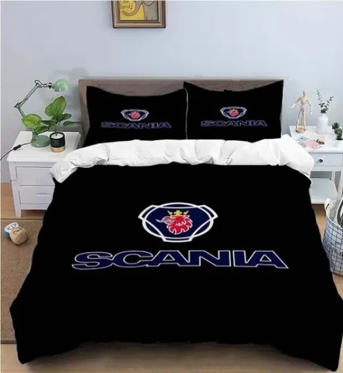 Discover SCANIA Print Duvet Cover and Pillowcases Bedding Set, Single and Double Sizes