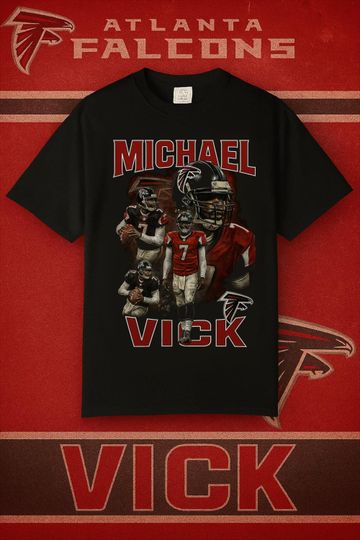 Michael Vick Shirt Vintage Atlanta Falcons Bootleg Football Tee