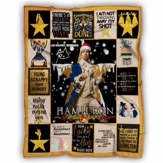 Discover Hamilton Musical Blanket, Alexander Hamilton Fleece, Blanket