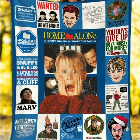 Home Alone Funny Fleece Blanket