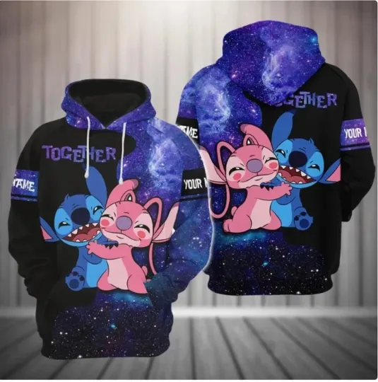Discover Stitch And Angel 3D HOODIE HALLOWEEN GIFT CHRISTMAS GIFT US SIZE