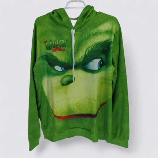Discover How The funny character Stole Christmas 3D Cartoon Print Pull Over Hoodie Size Large
