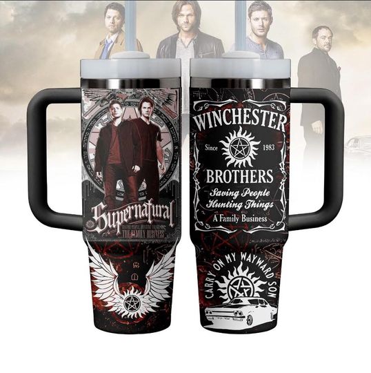 Discover Supernatural 40oz Tumbler, Winchester Brothers Gift, Supernatural Merchandise, Sam Winchester Mug, Dean Winchester Tumbler