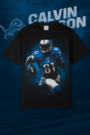 Discover Vintage Bootleg Calvin Johnson #81 Detroit Football T-Shirt | Retro Sports Fan Tee