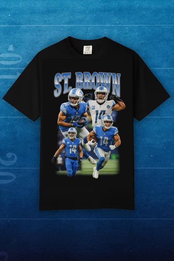 Amon-Ra St. Brown Bootleg Shirt | Vintage Detroit Lions Football Tee | Retro football Fan Gift