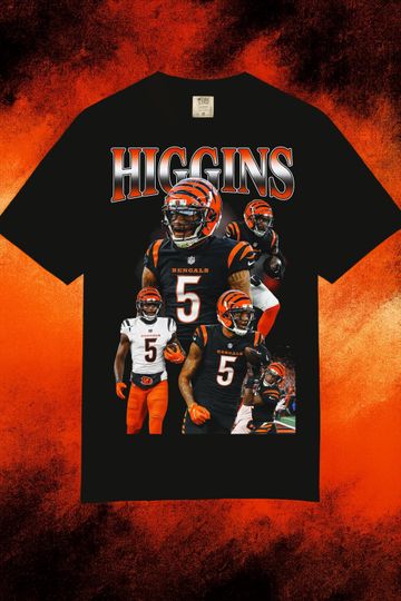 Discover Tee Higgins Bootleg Shirt | Cincinnati Bengals Vintage football Football Tee