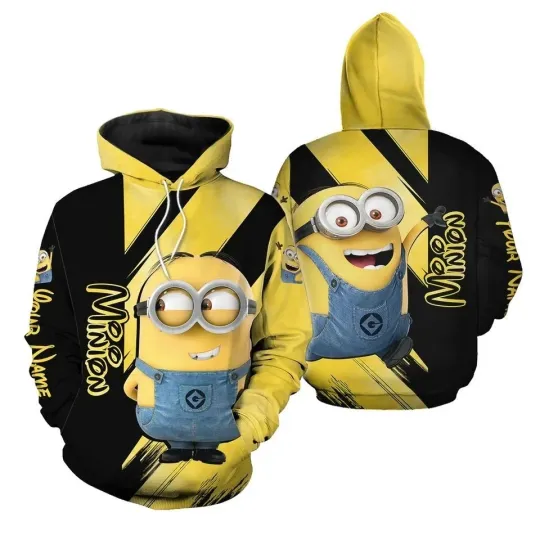 Minion Hoodie, Banana Minion 3D Hoodie HALLOWEEN GIFT CHRISTMAS GIFT