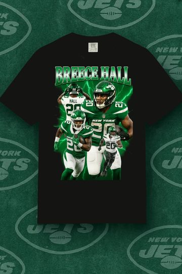 Discover Breece Hall Bootleg Shirt | New York Jets Retro football Graphic Tee