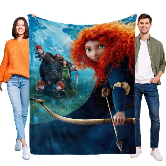 Discover Brave Merida Cartoon Disney Blanket, Disneyland Fleece Blanket