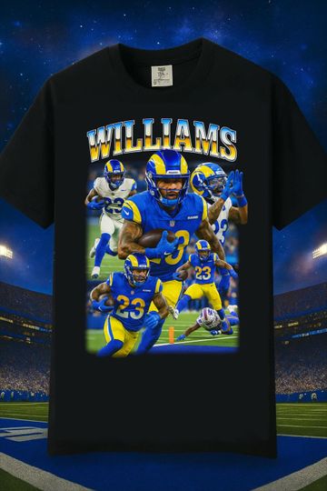 Discover Kyren Williams Bootleg Shirt | Los Angeles Rams Retro football Graphic Tee