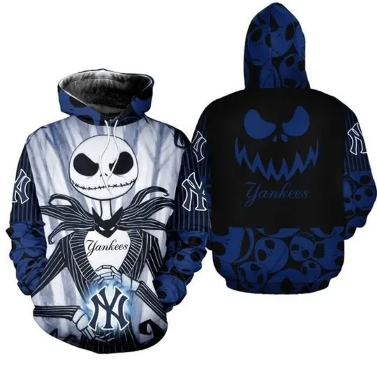 Discover New York Jack Skellington 3D Hoodie Halloween Hoodie for Men and Women