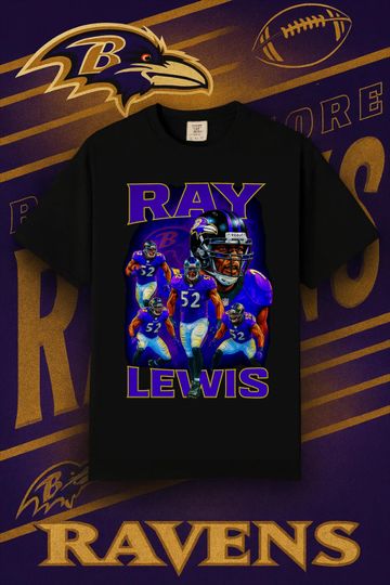 Discover Ray Lewis Shirt Vintage Baltimore Football Bootleg Tee