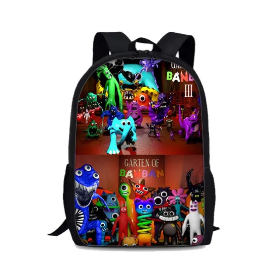 Discover Garten of Banban 3 Cartoon Backpack for Kids 17 Inch School Bag for Boys Girls
