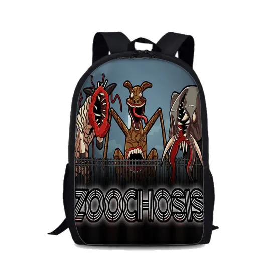 Discover Zoochosis Cartoon Backpack for Boys and Girls 17-Inch School and Travel Bag