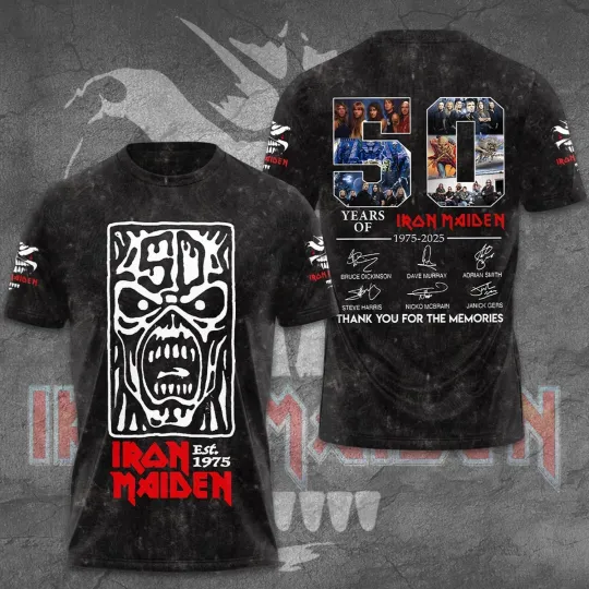 Discover Iron Maiden Run For Your Lives World Tour 2025 Date Inspired, Licensed 3D TShirt