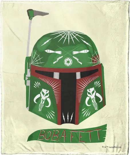 Discover Boba Fett Decorated Star Wars Disney SuperHero Holiday Christmas Fleece Blanket