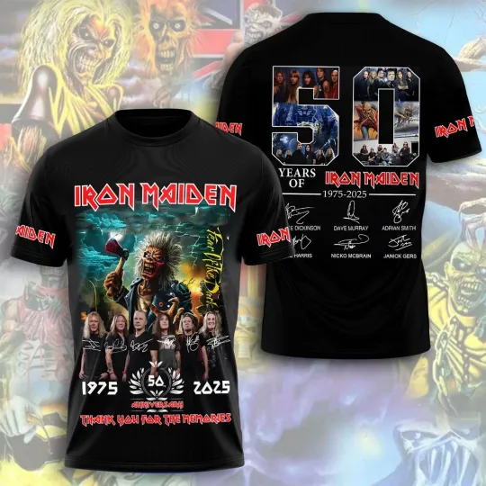 Discover Iron Maiden Inspired Run For Your Lives World Tour 2025 – Licensed 3D T-Shirt8