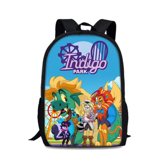 Discover Indigo Park Cartoon Backpack Cute for Boys Girls School Travel 17 Inch