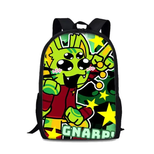 Discover Regretevator Gnarpy Cartoon Backpack for Boys and Girls, 17 Inch School and Travel Bag