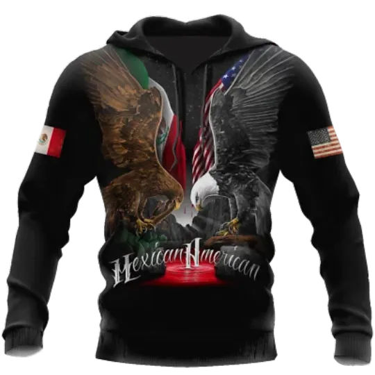 Discover NEW Black Mexican American 3D Hoodie US Size Christmas Gift Best Price