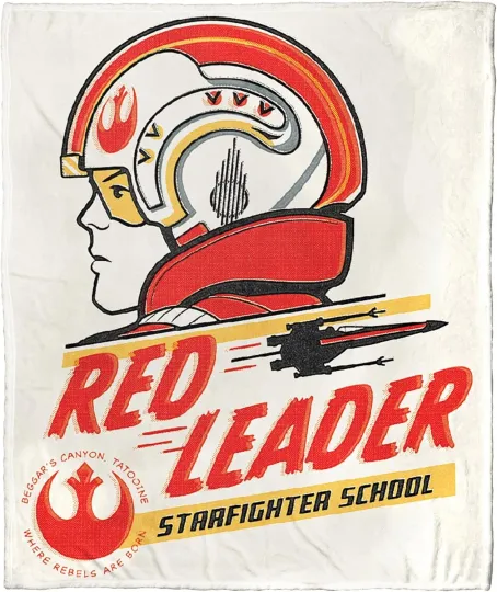 Discover Red Leader Star Wars Disney SuperHero Holiday Christmas Fleece Blanket