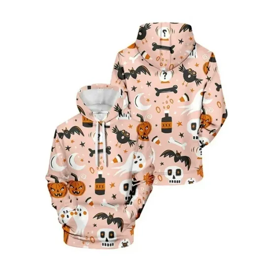 Discover 3D Printed Christmas Halloween Hoodie – 3D All Over Print Horror Pullover